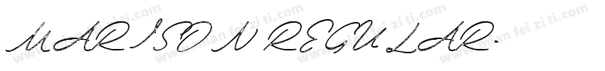 MARISON REGULAR字体转换